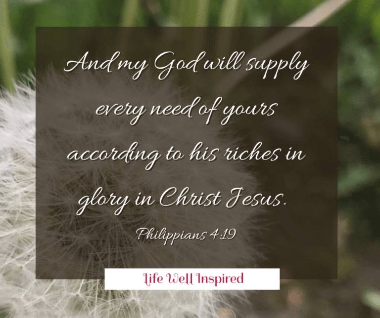 motherhood is hard, God will supply every need, Philippians 4:19